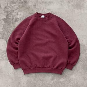 Fruit of the Loom Blank Crewneck 1993 Burgundy Red XL Boxy USA